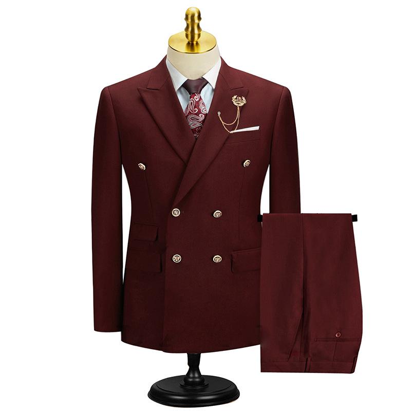 Men Suit Slim Fit Formal Business Work Wear Suits 2Pcs Set (Jacket+Pants)