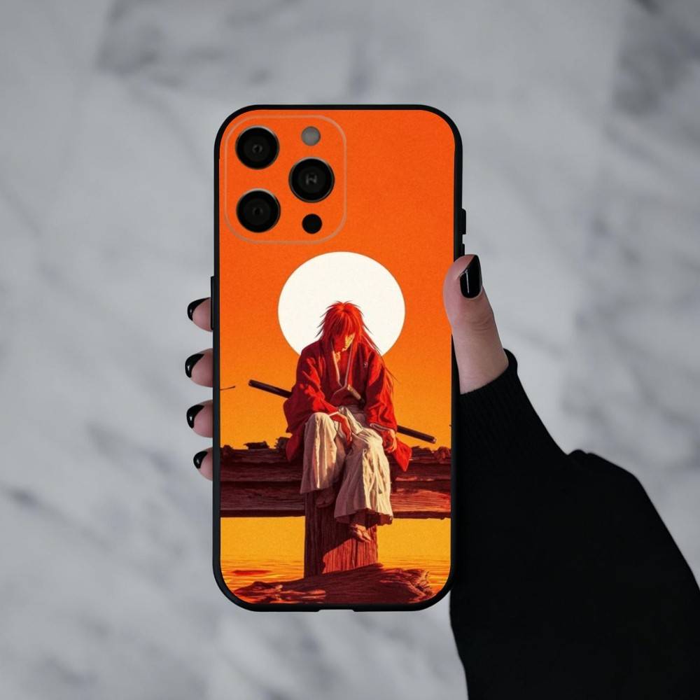 Anime R-Rurouni K-Kenshin-N Phone Case For iPhone 17pro,16,15,14,13,12,11 Plus,Pro Max,XS,Soft Silicone Black Cover