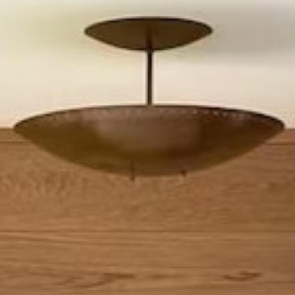 6 Light Elegant Ceiling Flushmount Light Pendant Mid Century Modern Raw Brass