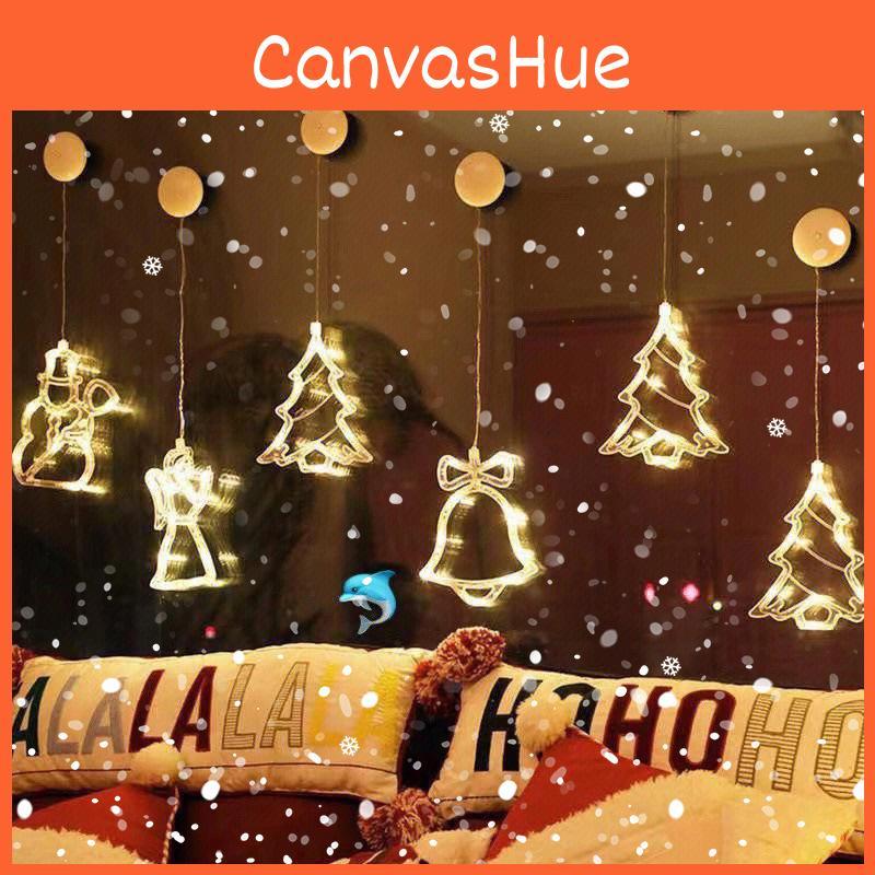 Christmas Pvc Seasonal Sucker Lights Reindeer Moon Snowflake Holiday Decor Party