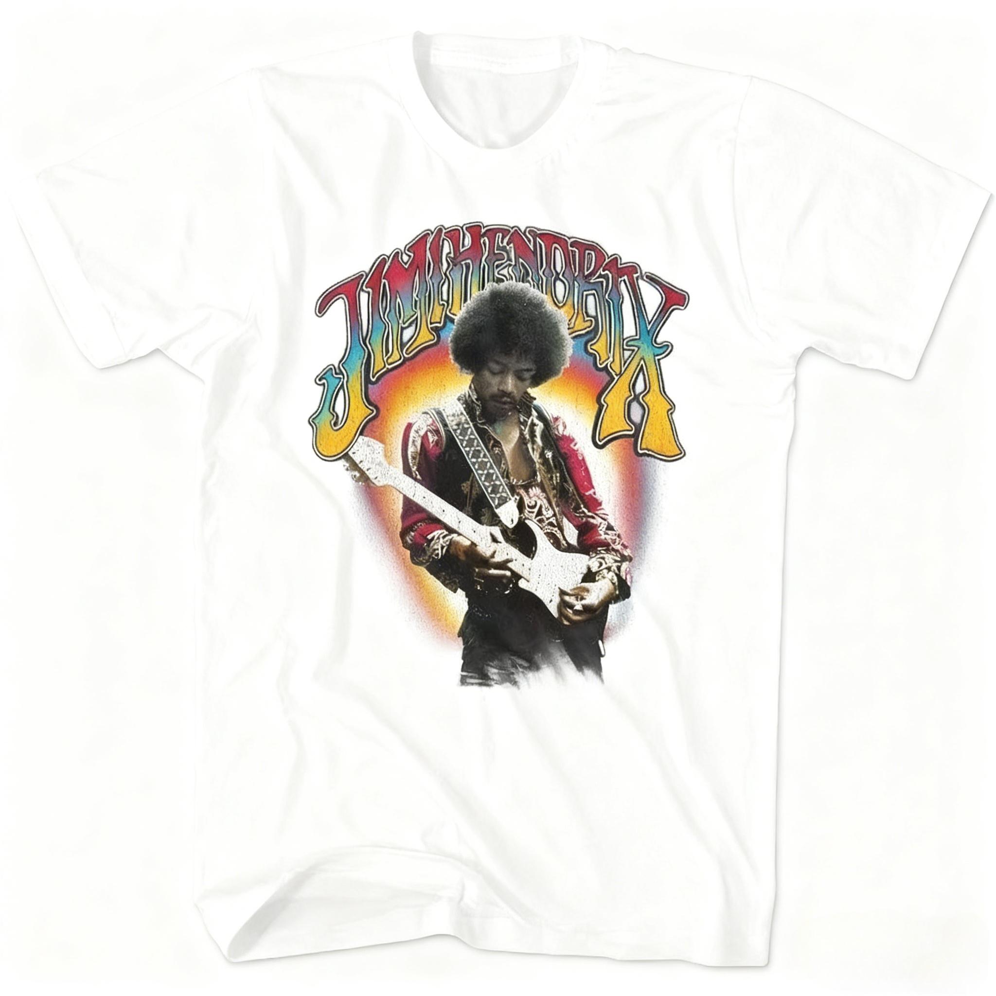 

Jimi Hendrix Legend Halo Black T-shirt Men s and Women s Same Crew Neck Pure Cotton T-shirt 4XL