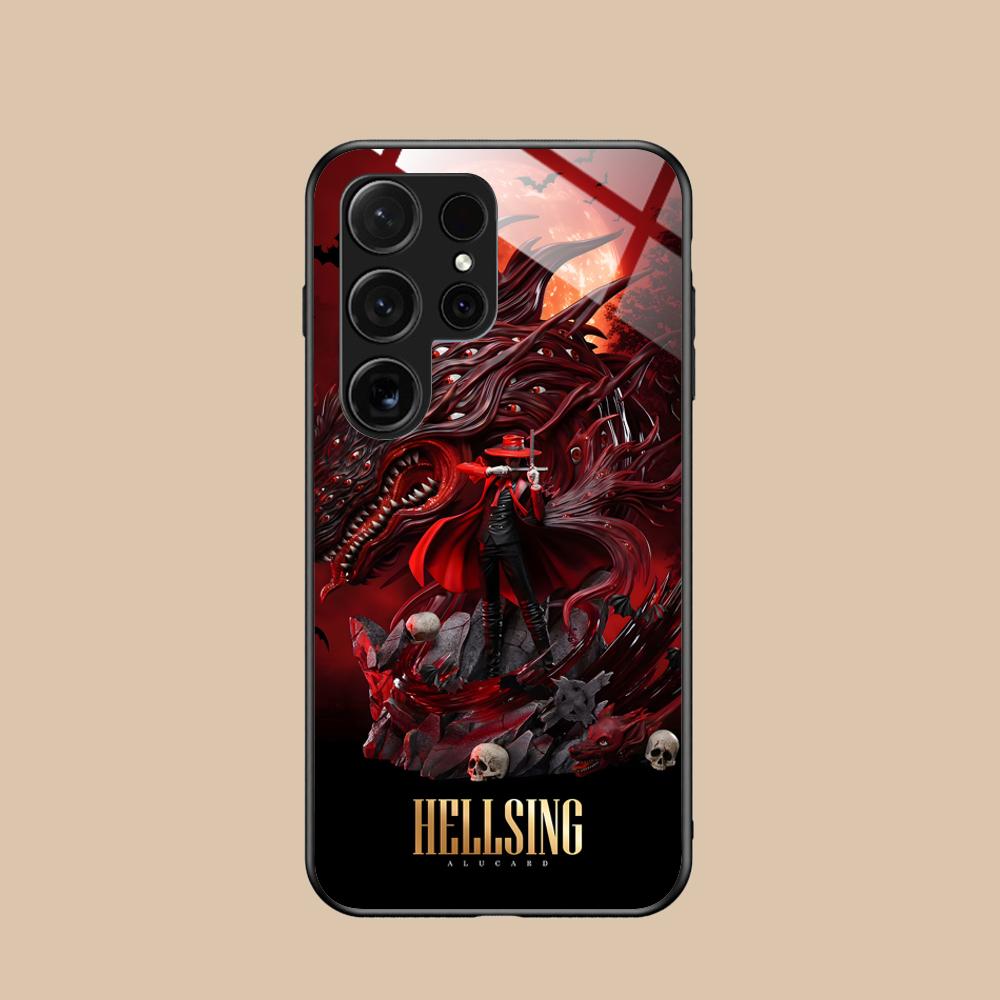 Anime Alucard Hellsing Phone Case for Samsung Galaxy S25 S24 S23 S22 S21 S20 Note20 Plus FE Ultra Glass Colorful Cover Pretty