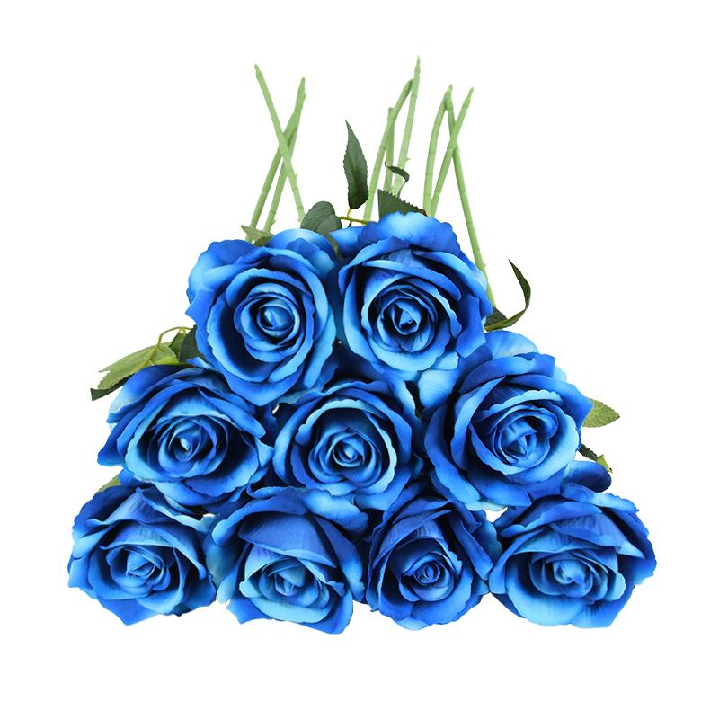 50cm Artificial Rose Flower Branch Long Stem Red Rose Bouquet for Wedding Table Arrangements Home Decoration Valentines Day Gift