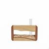 Glass Vase with Wood Stand Nordic Design WaterBased Planter Minimalist Plant