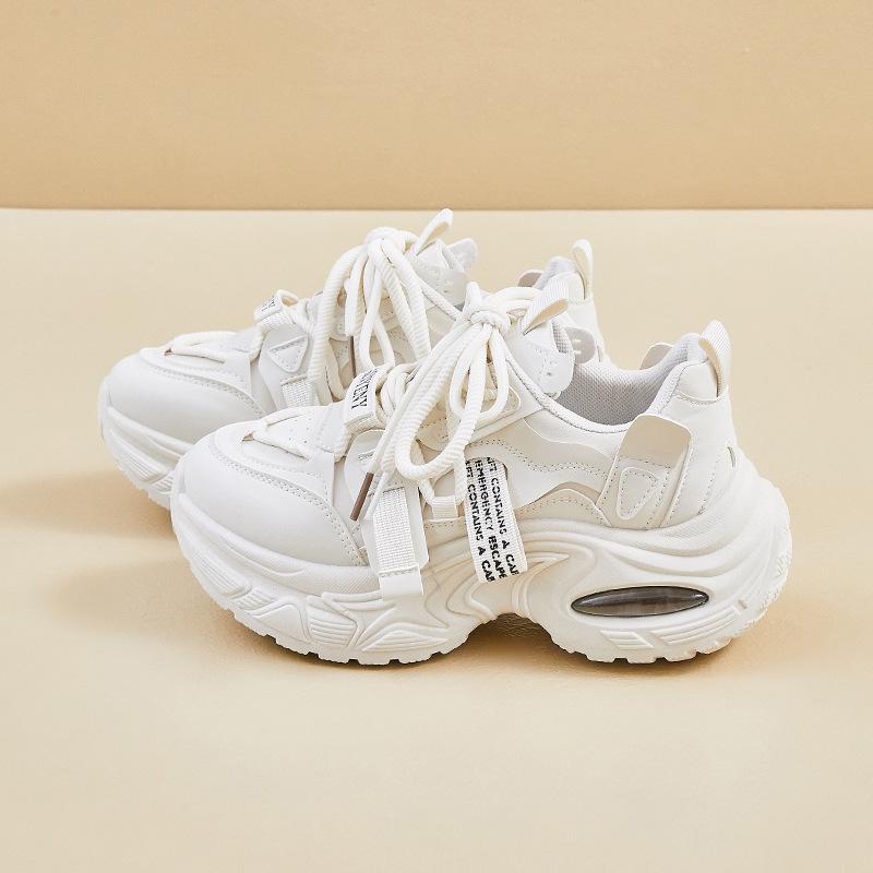 Spring new female student sports running casual street shooting thick sole heightening versatile dad shoes ins 35