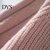 Casual Women Cardigan Sweater Coat V-Neck Lantern Long Sleeve Single Knitwear Breasted Knitted Solid Color Loose Minimalist Design
