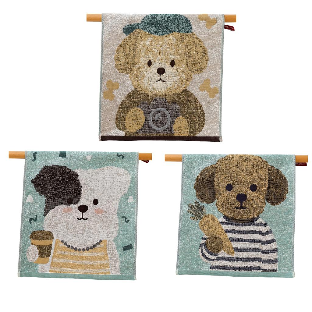 3/4pcs Cute Animal Cotton Hand Towels Soft Absorbent Bathroom Kitchen Towels with Rabbit,Bear,Floral Designs,Decorative Guest Table Towels Home Decor