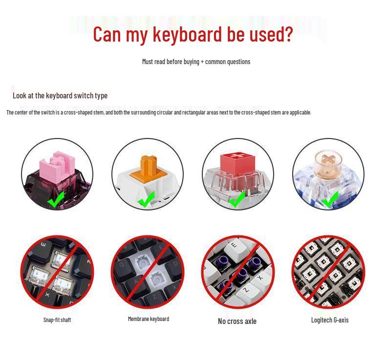 Matte Transparent Crystal Keycaps: 61/87/104-Key Universal, Customized, Highly Translucent.