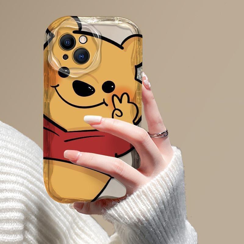 Cute Bierwini bear applies to Apple 16PRO mobile phone case iPhone12promax anti-drop 15 transparent 14.