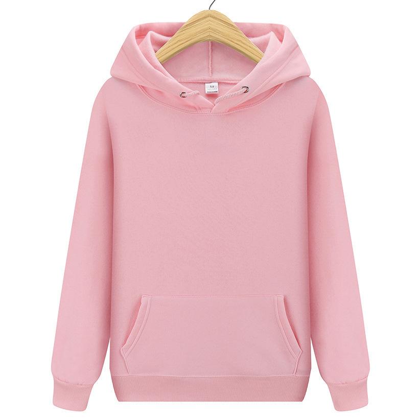 Fashion Solid Color Hooded Sports Sweater Casual Couple Pullover Sweater Solid Color Hooded Sweatshirts for Spring and Autumn