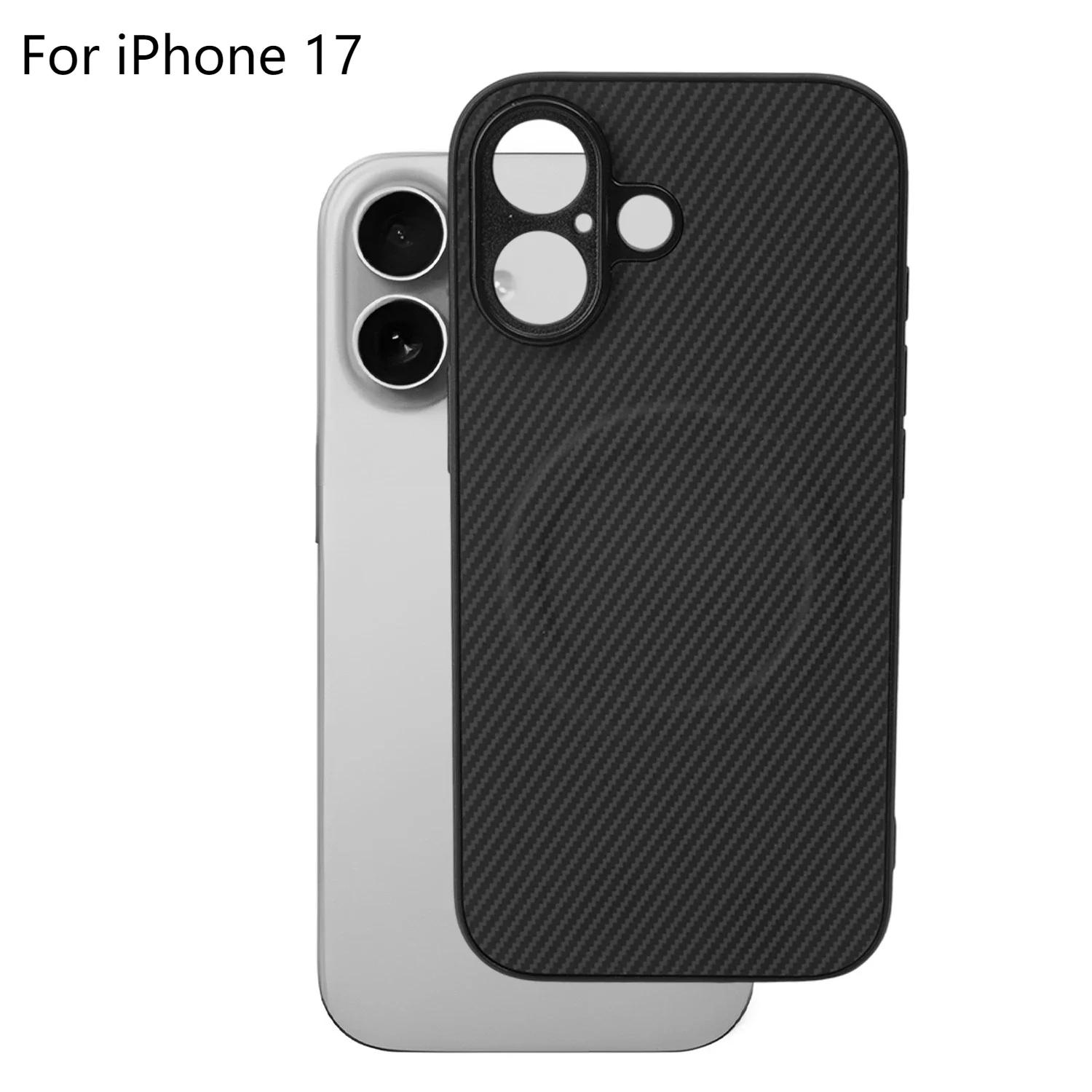 

Carbon Fiber for 17 Pro Case Strong Magnetic Phone Case Slim Thin Smooth TPU Bumper for 17/17 Pro/17 Air/17 ProMax