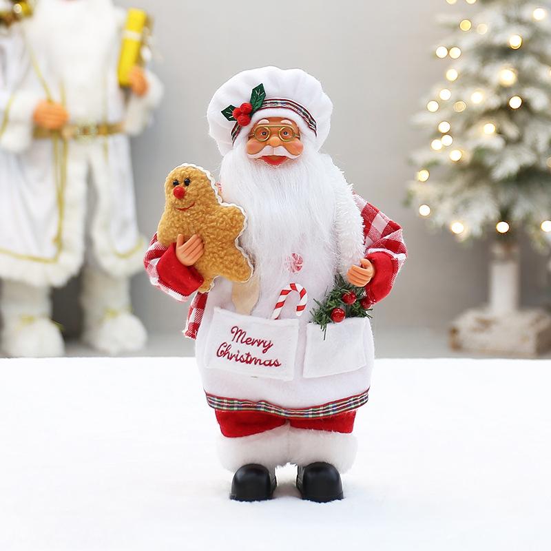 Christmas Dining Table Decorations Exquisite Mrs. Claus Design Christmas Sculptures Christmas Doll Christmas Atmosphere 32x17x9cm