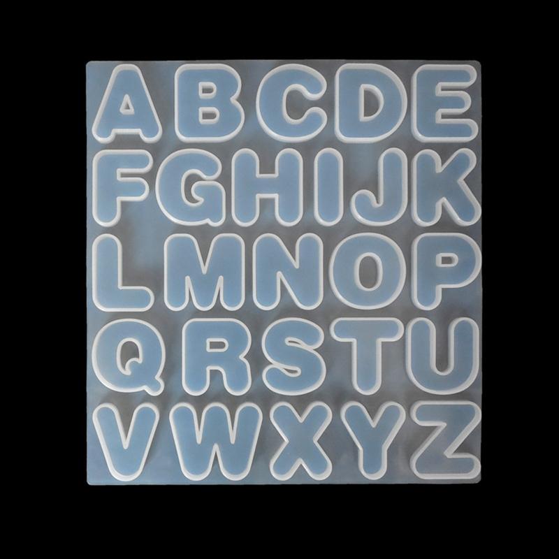 Silicone Alphabet Mould,Letter Non-Stick Chocolate Moulds,Baking Mold,Handmade Wax Resin Moulds,DIY Letter Jewelry Molds