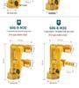 Shieldyun Gas Three-Way Valve with Switch for Natural Gas Meter Pipeline - Ball Valve Connector