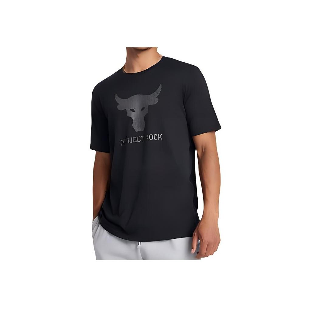 Under Armour Project Rock Payoff Graphic Short Sleeve T-Shirt Men Tops Black 1383191-002