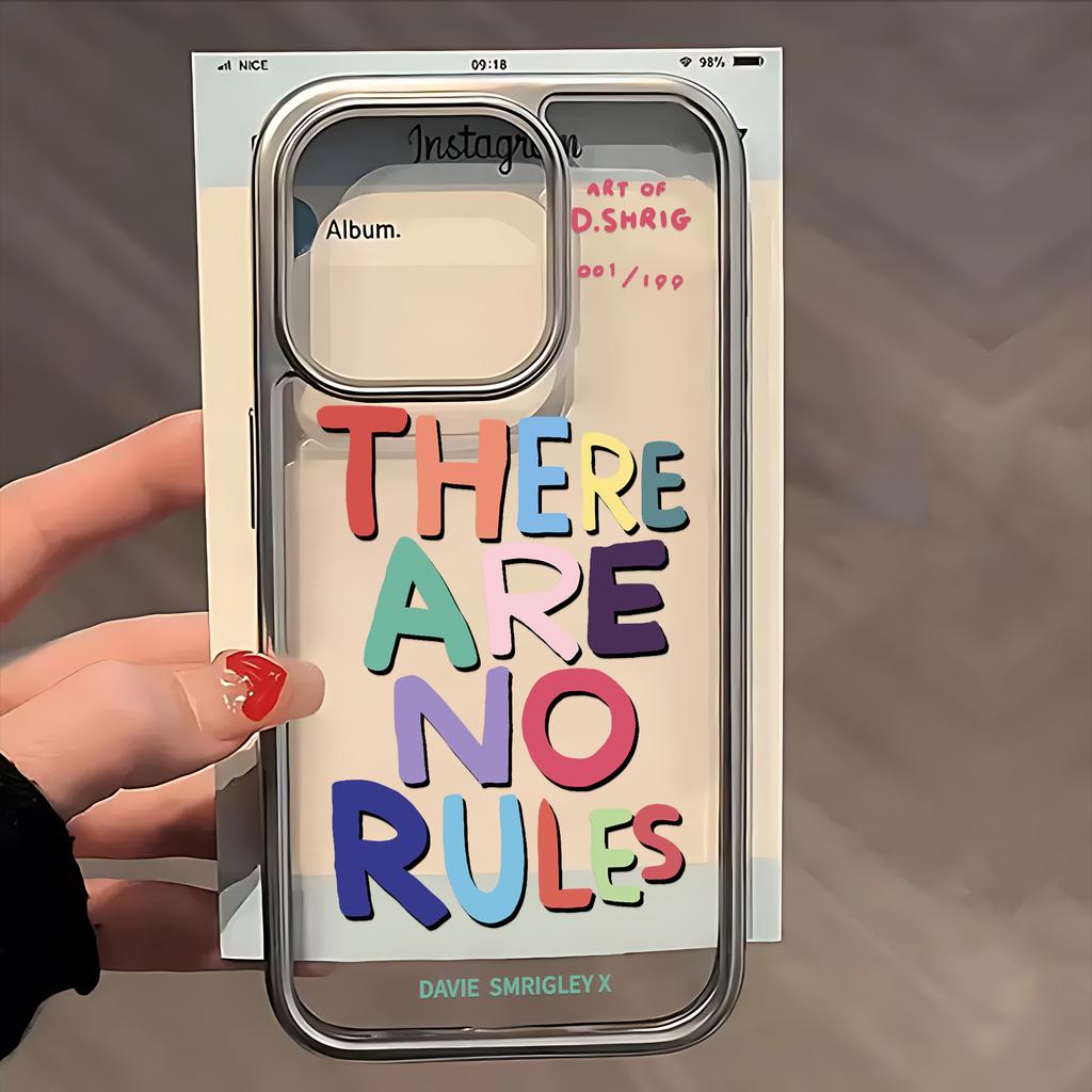 Colorful English Luck Has No Rules Phone Case for iPhone 17 16e 16 15 14 13 12 11 Air Pro Max X 8 7 Plus Luxury Clear Back Cover