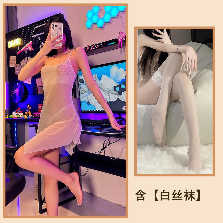 Sex Unterwäsche Strapsgürtel Reine Begierde Versuchung Pyjama Rückenfrei Perspektive Pyjama Dünn Heiß Frei Leidenschaft Anzug