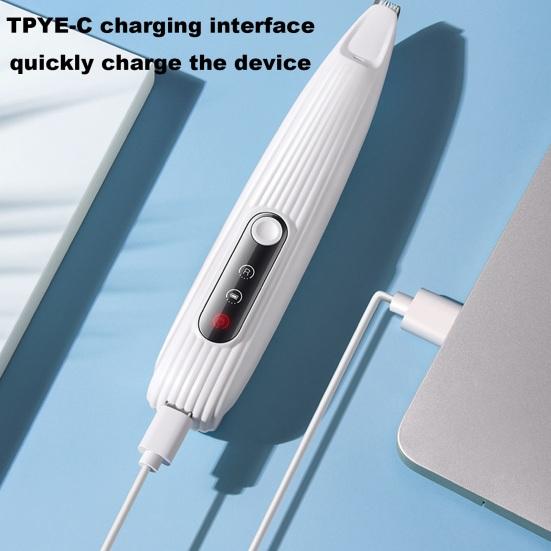 Pfotenschneider für Haustiere mit LED-Licht, Präzisionstrimmer für Haustiere, geräuscharmer kabelloser Fellpflegetrimmer, wiederaufladbarer Tierhaarschneider über USB