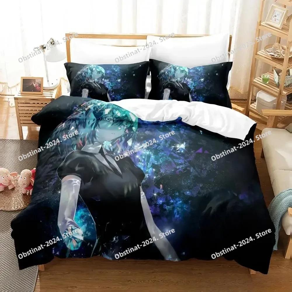 3D Print Anime Houseki No Kuni Printed Bed Set Duvet Cover Pillowcase Bedding Set Linen Sheet Quilt Cover Full Queen King Size