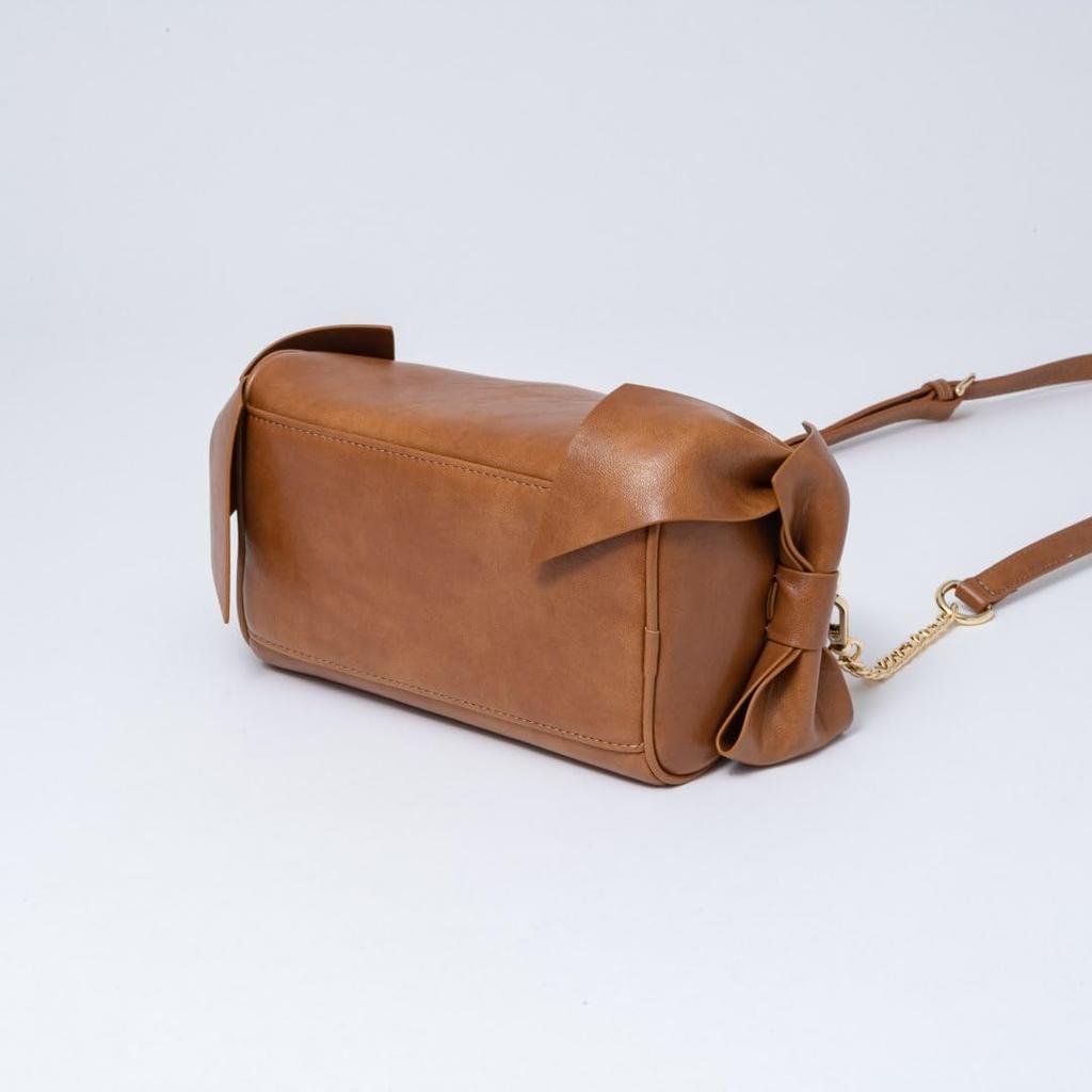 Jill Stuart Pecot Shoulder Bag with Ribbon Design, Feminine and Vintage Style, JSLH5ES1, Camel, Women's