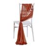 2pcs Chiffon Chair Sashes Wedding Chair Decoration 20x250cm for Wedding Aisle Party Banquet Event Baby Shower