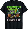 Kindergarten Level Complete Graduation Gamer Pixel T-Shirt