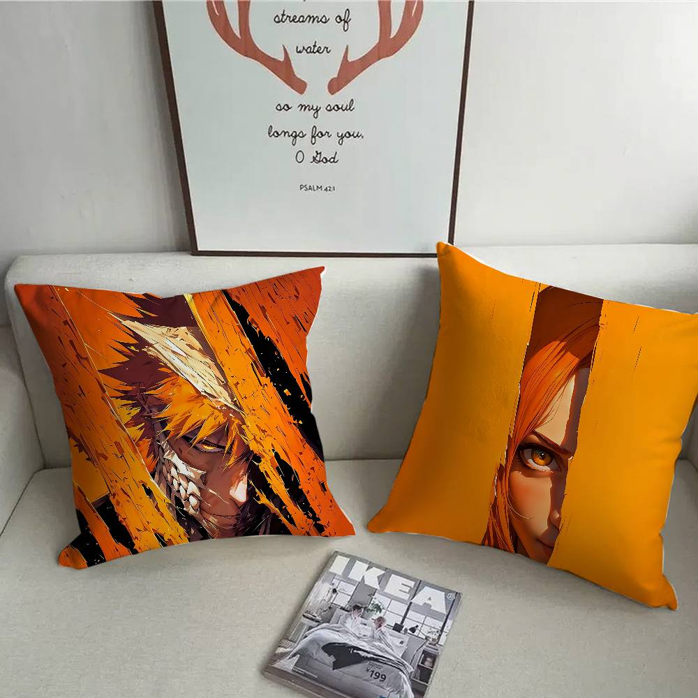 1PC A-Anime B-Bleach Character  Pillow Case Square  Bedroom Sofa Leisure Comfort Cushion Car Home Decoration Pillowcase 40x40