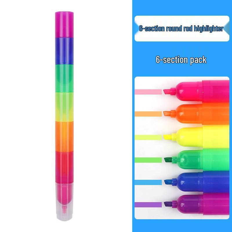 

Мультяшный флуоресцентный набор ручек в подарок: Яркие, милые и креативные маркеры для студентов Oblique Tip