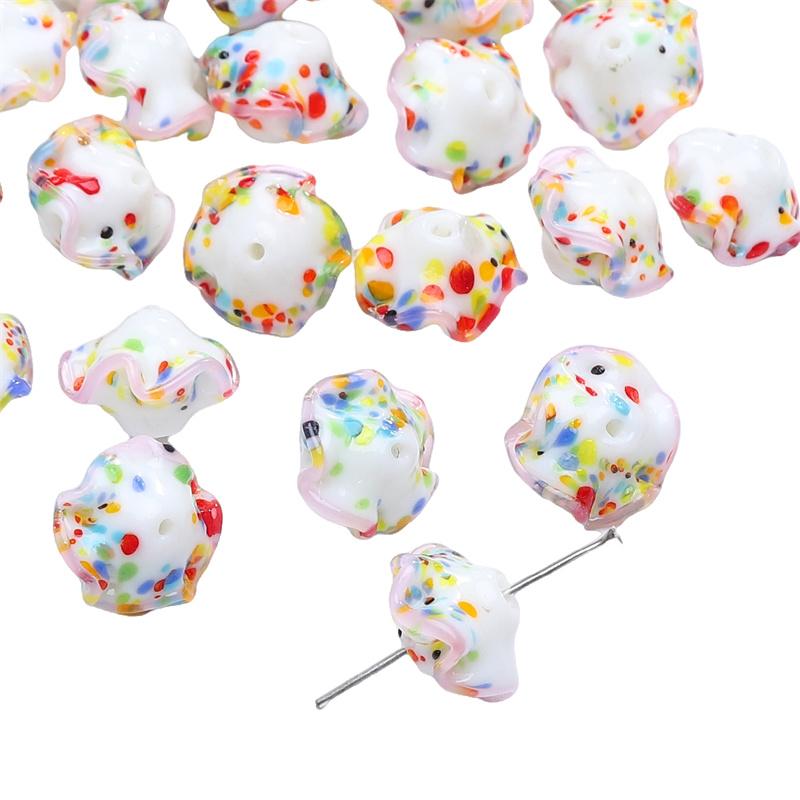 17x12mm Kristallglaspärlor Japansk Flickas Kjolens Fåll Lösa Avståndspärlor för Smyckestillverkning DIY Armband Halsband