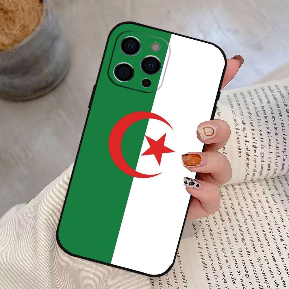 

Чехол для телефона с флагом Алжира, силиконовый, мягкий, для IPhone 17 16 15 14 13 12 11 X XR Plus Pro Max Plus iPhone15