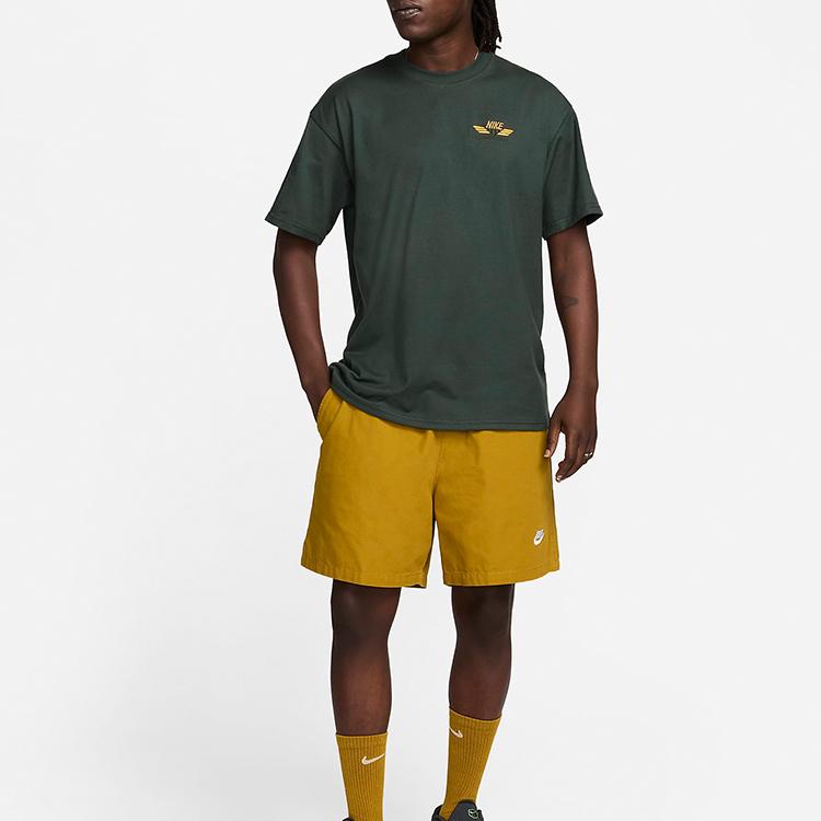 Nike Air Max 90 Letter Embroidery Casual Pullover Short Sleeve T-Shirt Men Tops Midnight-Green HF4475-341