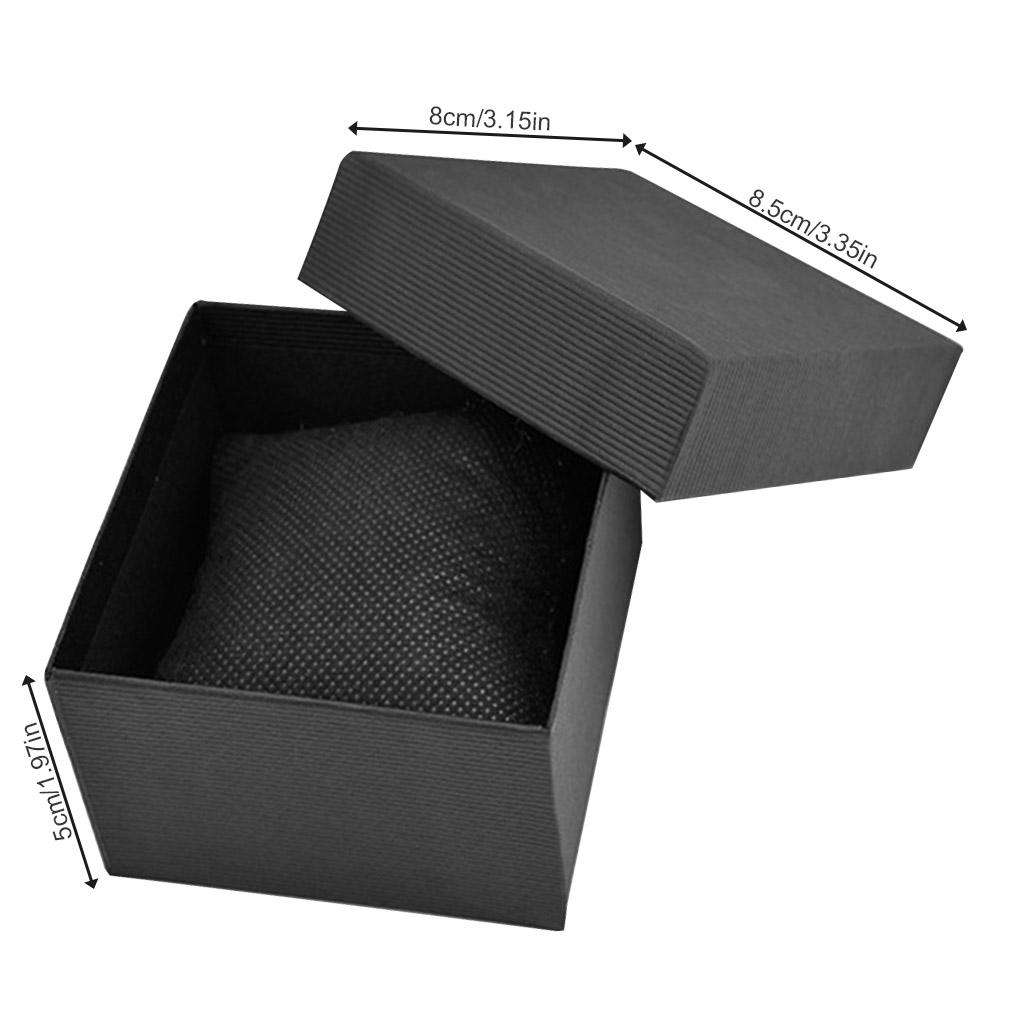 Geschenkbox Tragbares Uhrenaufbewahrungsetui Karton Schmuckverpackung Organizer Behälter mit Weichem Polster