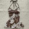 TrendHub Suspensórios Femininos Padrão Riscas Casual Y2K Retro Harajuku Moda Nova Street Punk Doce Hip Hop Fofa Hottie Baby Tops Curtos Emo