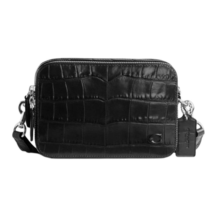 

Coach Charter Zipper Closure Detachable Shoulder Strap Leather Crossbody Bag Small Unisex bags Black CW431-BLK Basic Set (Bag+Dust Bag)
