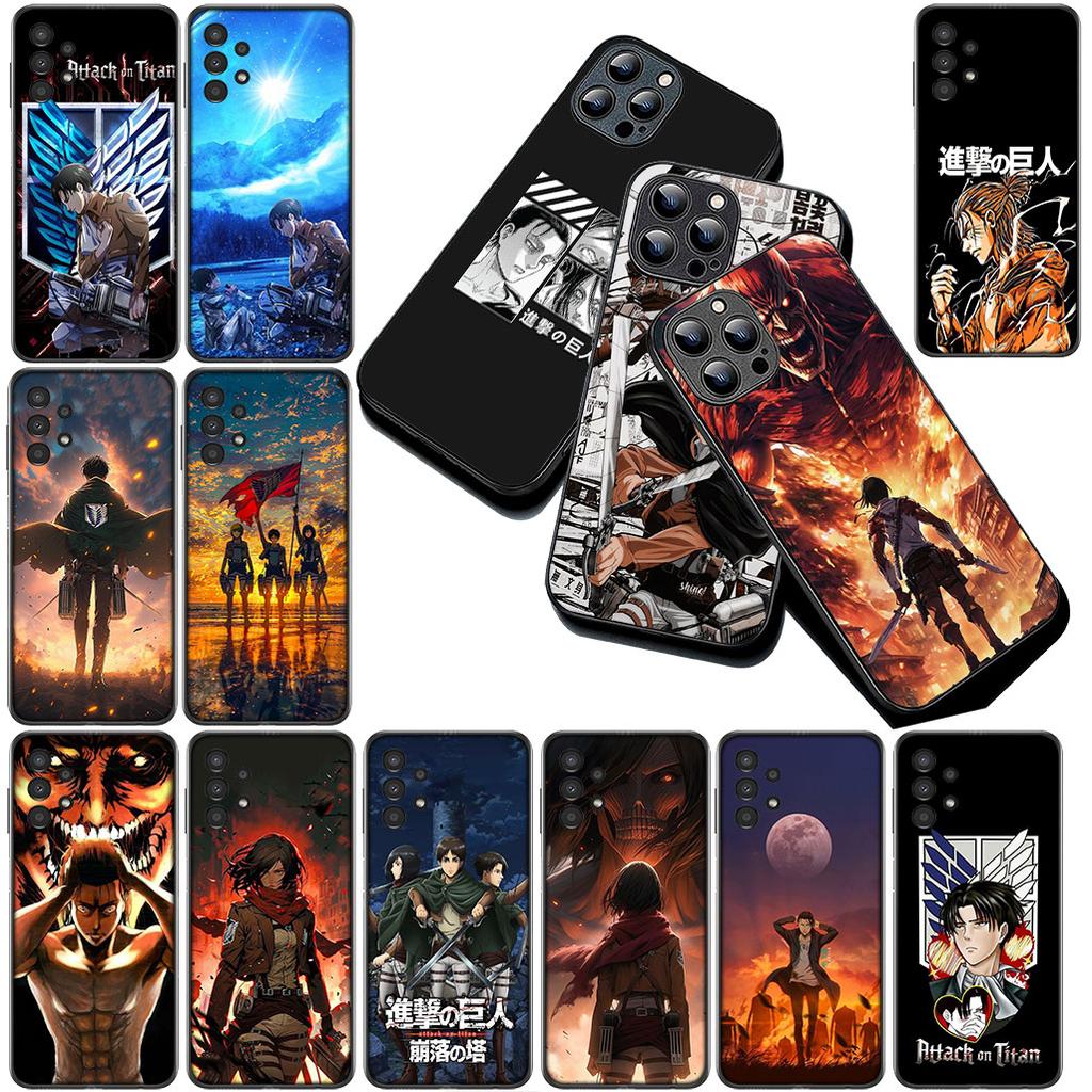 Levi Attack On Titan Eren Jaeger Phone Case for OPPO A80 A18 A16 A40 A17 A15 A38 A78 A79 A54 A57 A12 A60 4G 5G Protective Cover