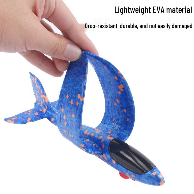 TikTok Trendy Children's Foam Airplane Launcher Toy - Hand-Throw Glider for Boys & Girls Outdoor Play
