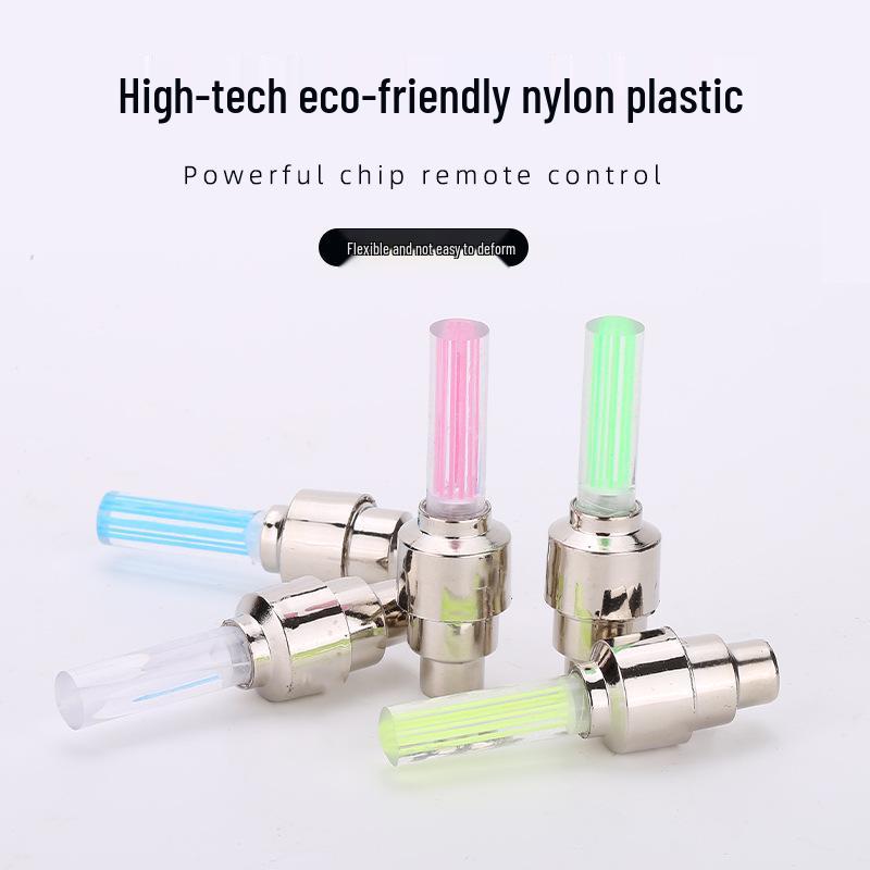 Fluorescent Bicycle Wheel Valve Lights for Mountain Bikes