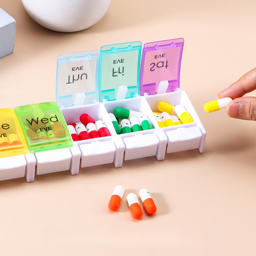 New Large Weekly 3 Times A Day 21 Grids Pill Organizer Cases Box Medicine Storage Container for Vitamins Fish Oil Supplements