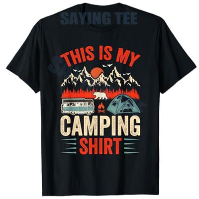 I Love Camping TShirt This Is My Camping Shirt Saying Tee Womens Fashion Outdoor Clothes Camper Hiking Y2k Tees Graphic Outfit