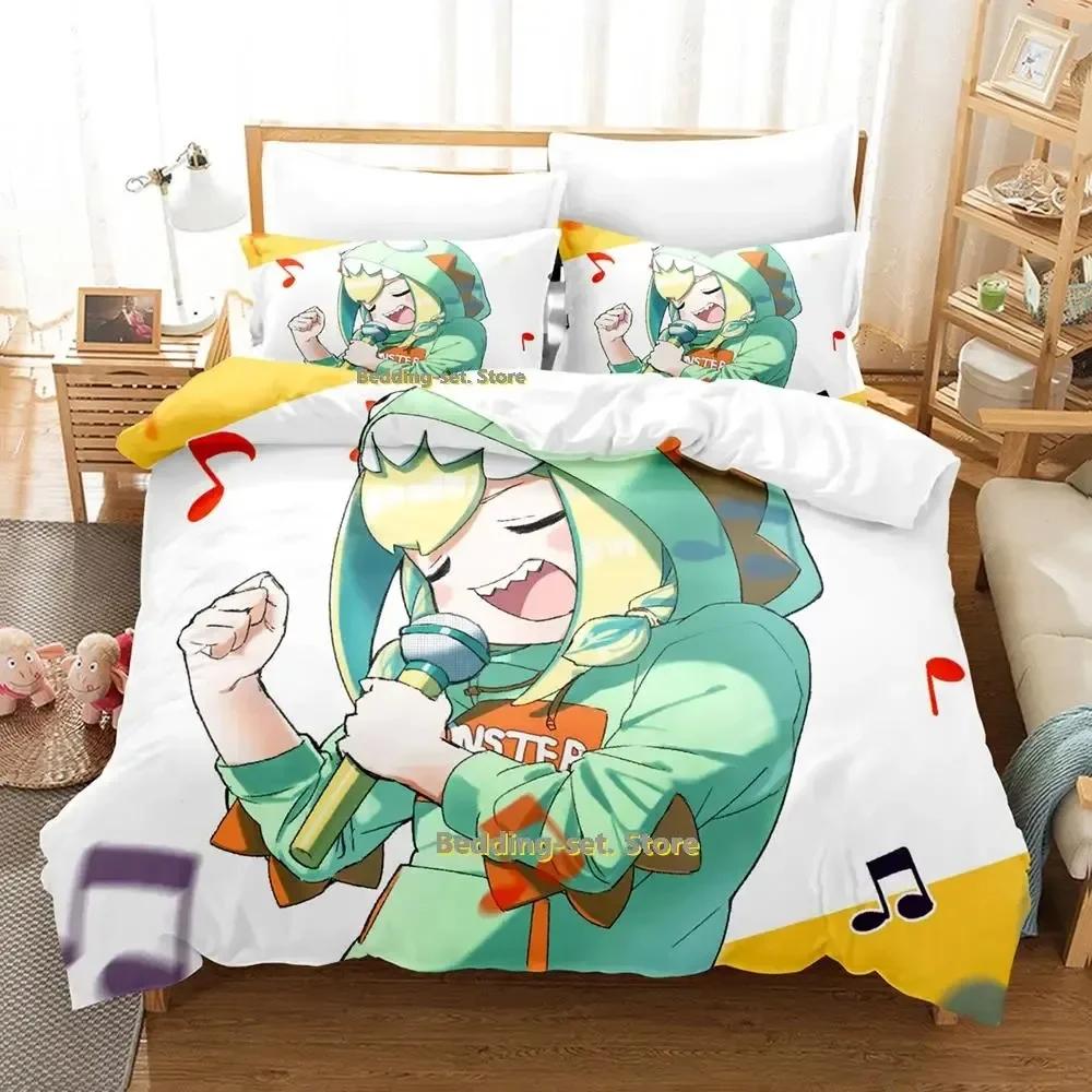3d Anime Kawai Young Girls Amano Pikame Beding Set Printed With Pilowcase Bed Soft Duvet Cover Soft Single Double Quen Super King-Sized Dimensionsd