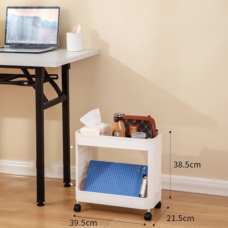 Raft de depozitare pentru bucătărie cu 2/3/4 straturi, turn de glisare subțire, asamblare mobilă, raft de baie din plastic, roți, organizator pentru economisirea spațiului