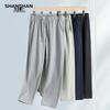 SHANSHAN Men's Spring Summer Business Casual Straight-Leg Pants