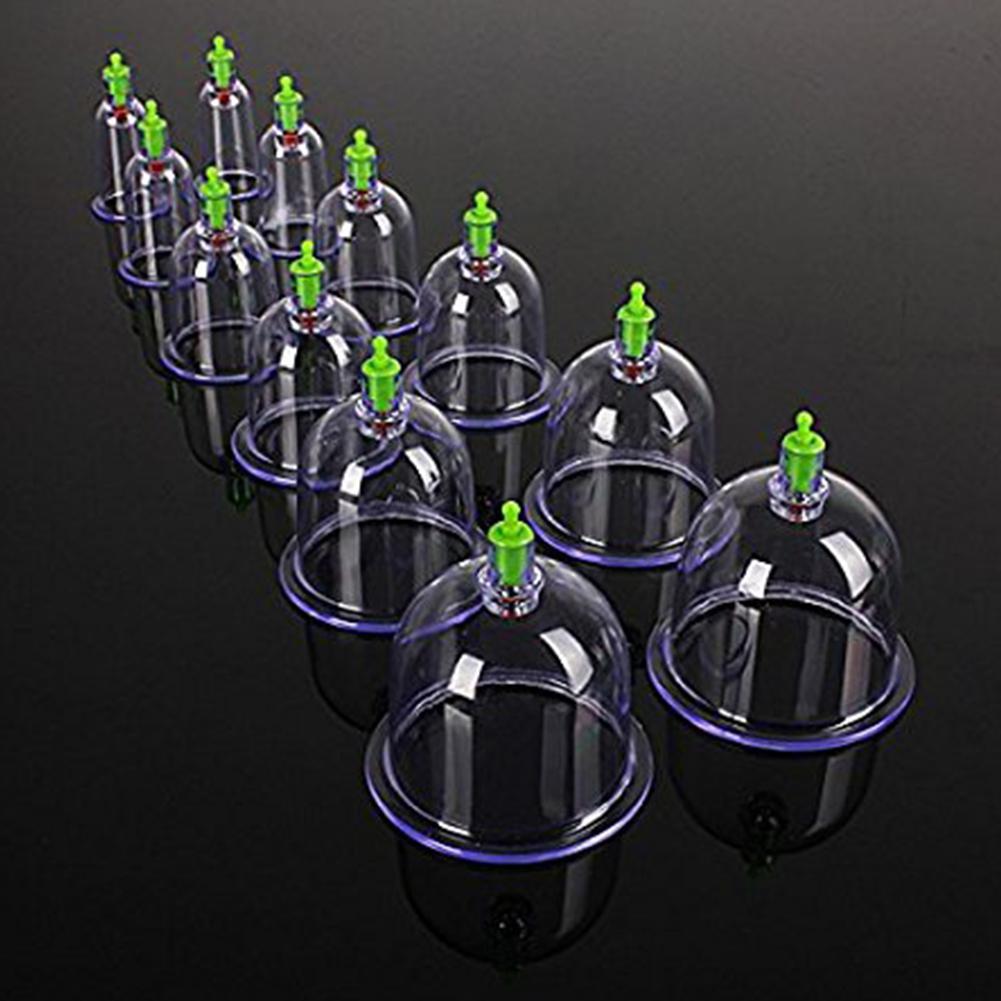 12 Pcs/set Chinese Vacuum Cupping Kit Pull-out Style Body Cupping Healthy Kit