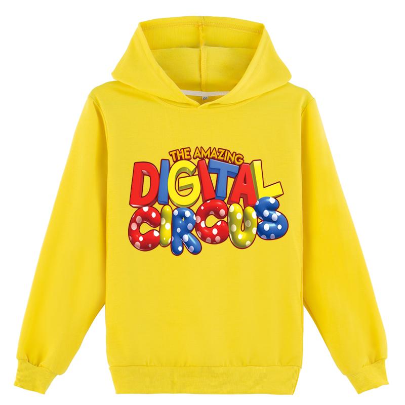Dětská 3D mikina s kapucí ÚŽASNÝ DIGITÁLNÍ CIRKUSOVÝ pulovr Dětský svetr