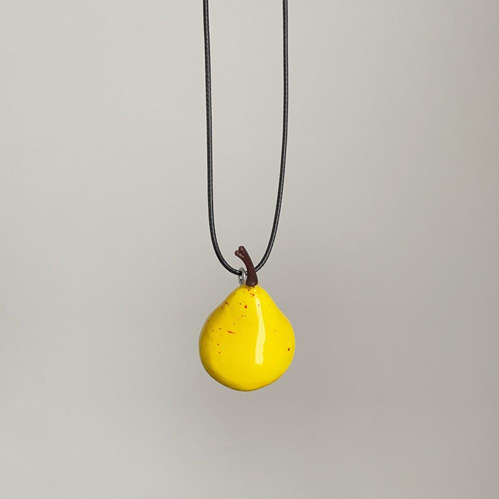 Multicolor Simulation Fruit Pendant DIY Long Necklace 2025 New Sweater Chain  Gift