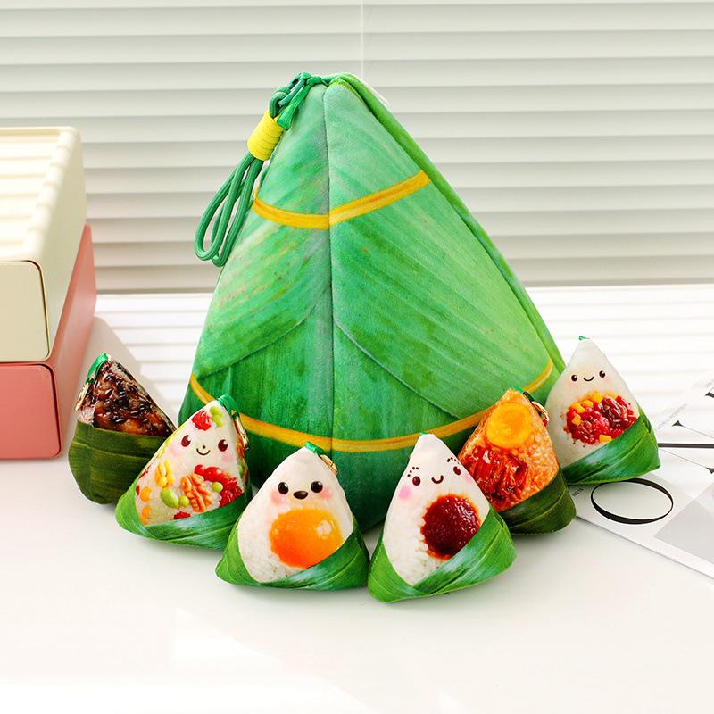 Dragon Boat Festival Gifts Simulated Zongzi Pillow Toys Egg Yolk Zongzi Meat Zongzi Small Toys Company Holiday Event Gifts
