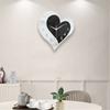 Heart Shape Acrylic Wall Hanging Clock with Silents Mechanism Movement for Home Decoration
