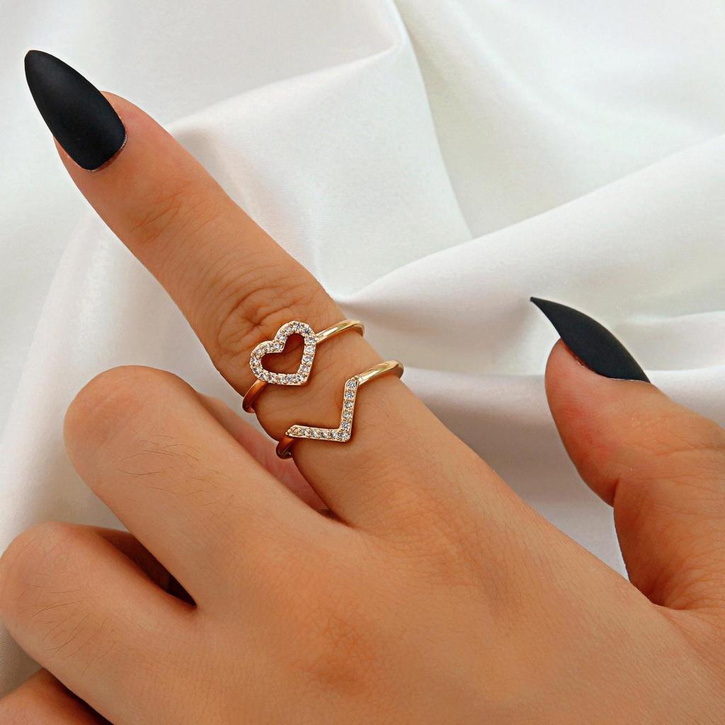 Retro Love Ring Set: 22-Piece European & American Multi-Joint Design for Women