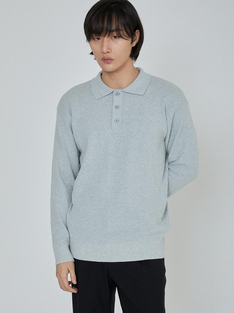 AOTT Curly Long Sleeve Knit Sky Blue