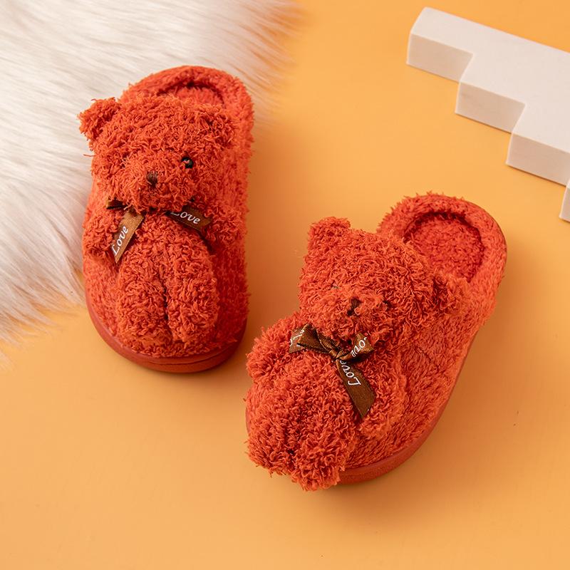 Kids Autumn Winter Indoor Non-slip Warm Cotton Slippers